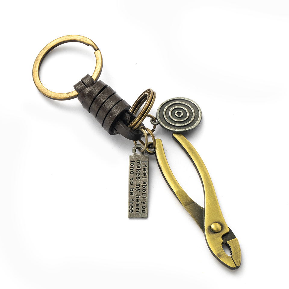 Women's Fashion Vintage Handwoven Leather Keychain K020123 - Shop at LoveMi