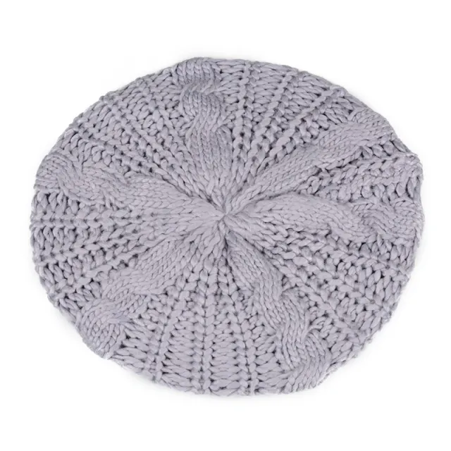 Women's Autumn And Winter Big Buds Twist Ball Knitted Hat Light Grey - Shop at LoveMi