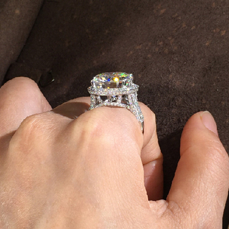 Title 2, Full Diamond Zircon White Gold Ring for dazzlin...