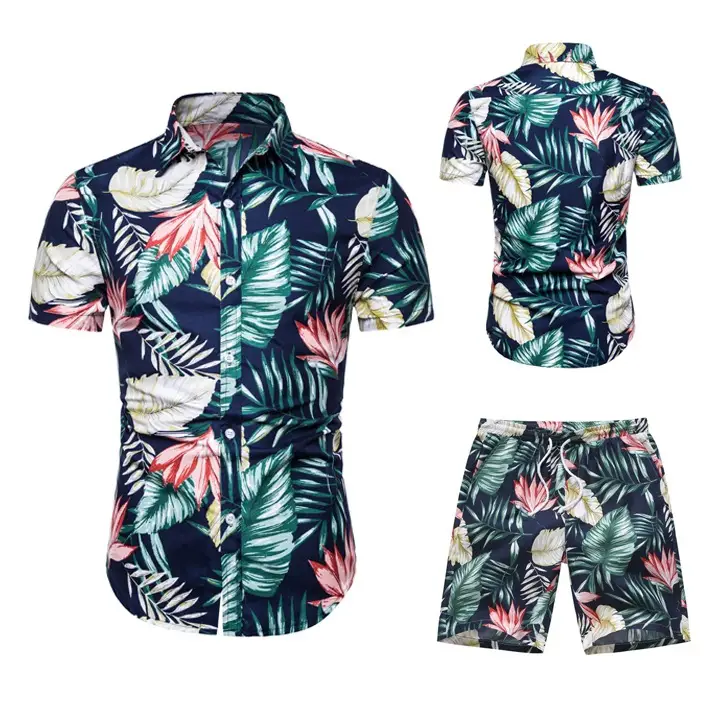 Fashion Hawaiian beach two piece set