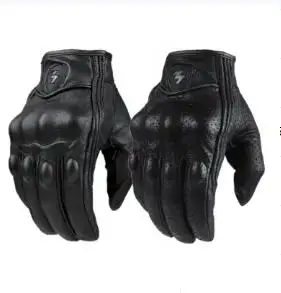 Touch Screen Sheepskin Motorcycle Gloves