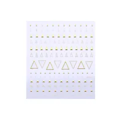 3D Nail Stickers Gold Silver Metal Black Geometric Flower - 10Style - View 1