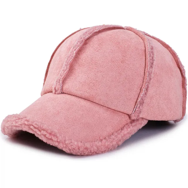 Cotton shade and ear protection baseball cap Pink - Shop at LoveMi