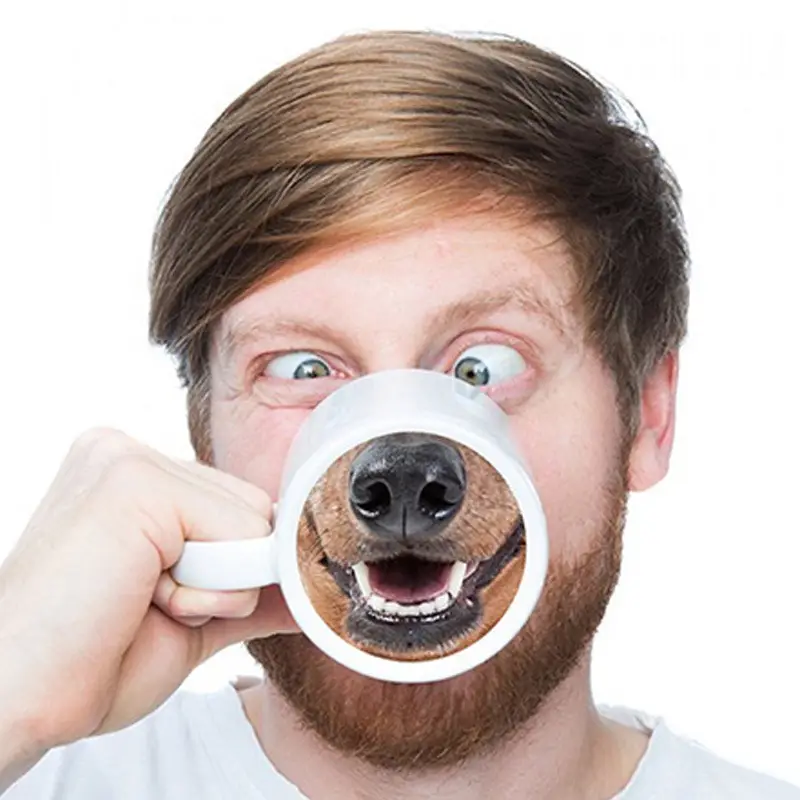 Pig nose dog nose ceramic cup