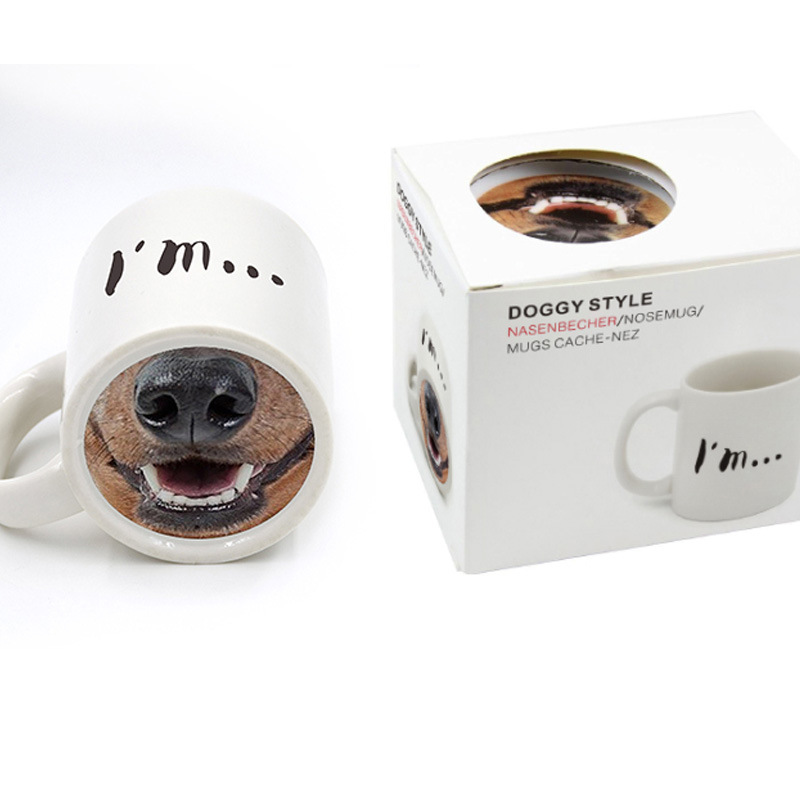 Pig nose dog nose ceramic cup
