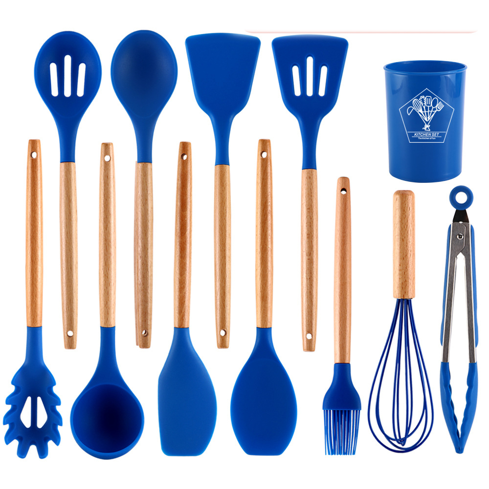 Silicone kitchenware set Dark Blue 12Pcs - Shop at LoveMi