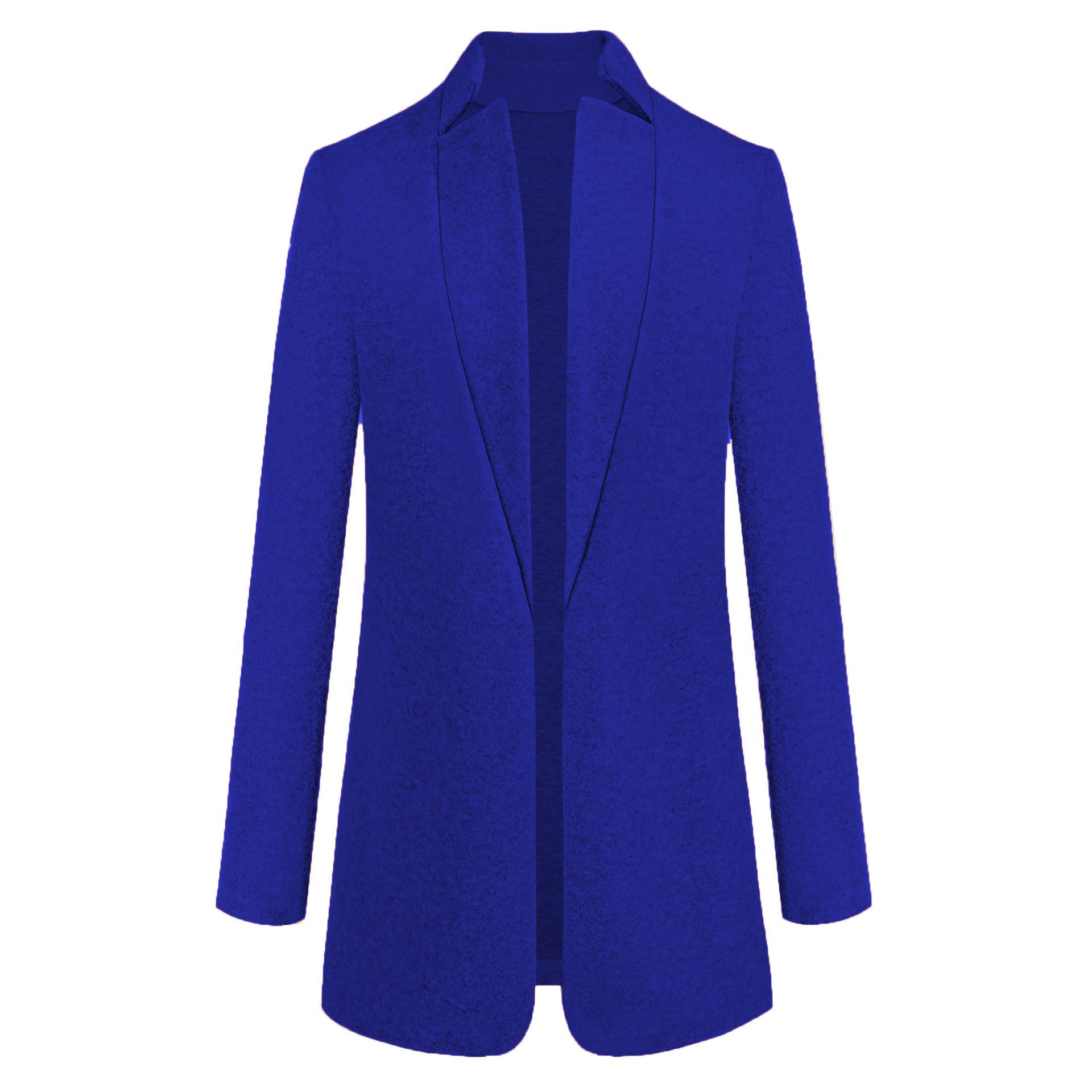 Long Wool Coat Warm Elegant Winter Coat Female Plus Size Blue - Shop at LoveMi