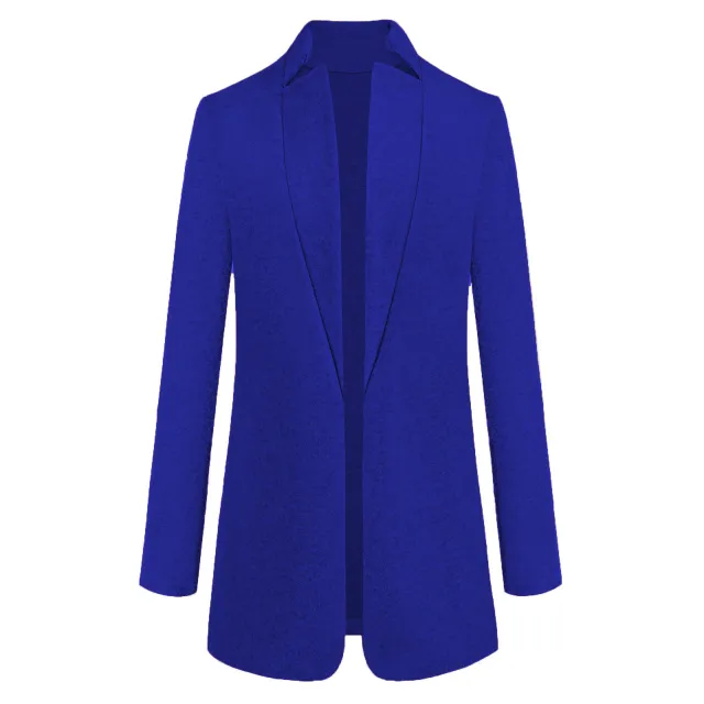 Long Wool Coat Warm Elegant Winter Coat Female Plus Size Blue - Shop at LoveMi