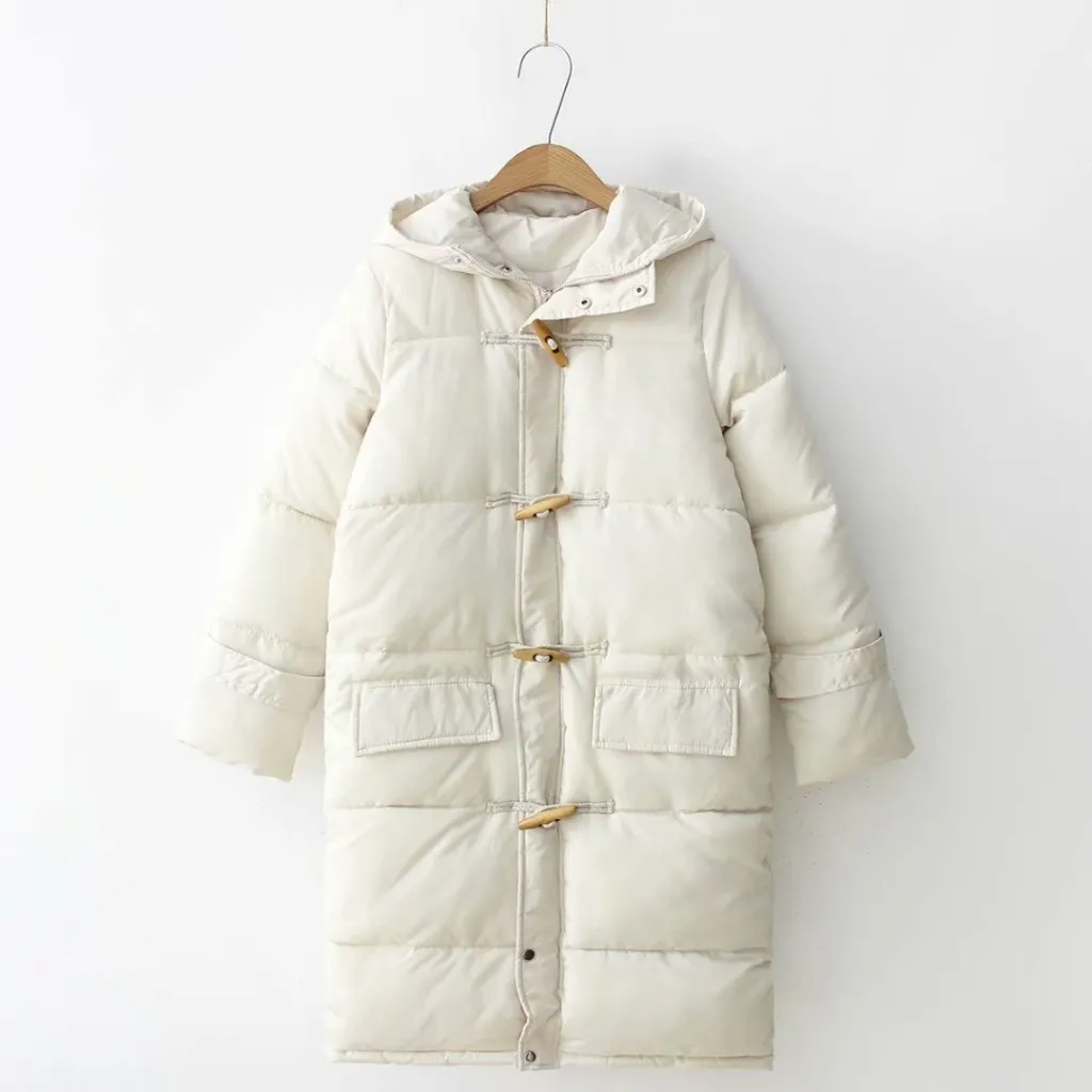 Women's mid-length coat - White