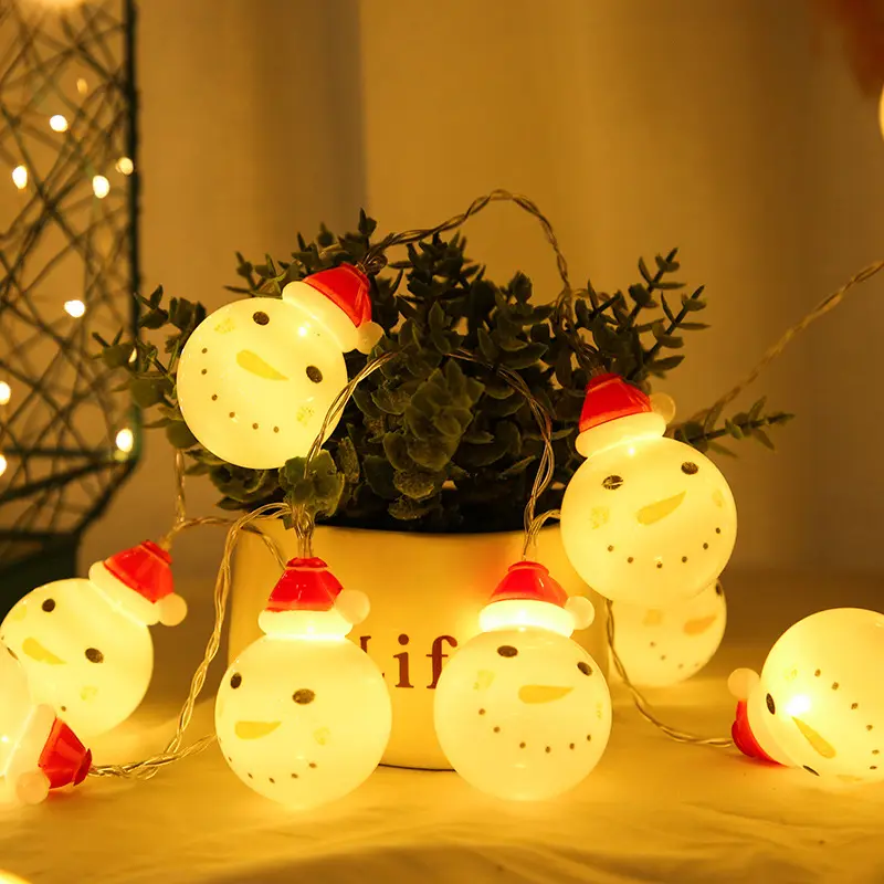 Snowman string lights Christmas
