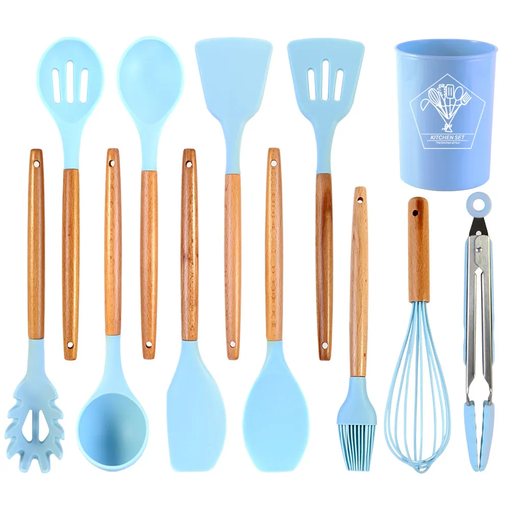 Silicone kitchenware set - Light Blue 12Pcs