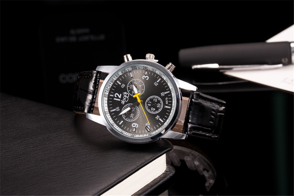 Three-eye casual male and female students quartz watch