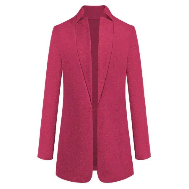 Long Wool Coat Warm Elegant Winter Coat Female Plus Size Rose Red - Shop at LoveMi