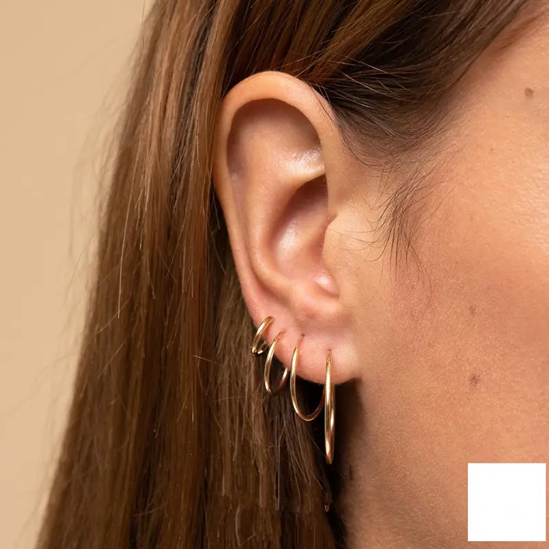 Gold Su Hoop Earrings