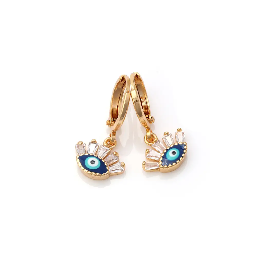 Devil's eye lash stud earrings