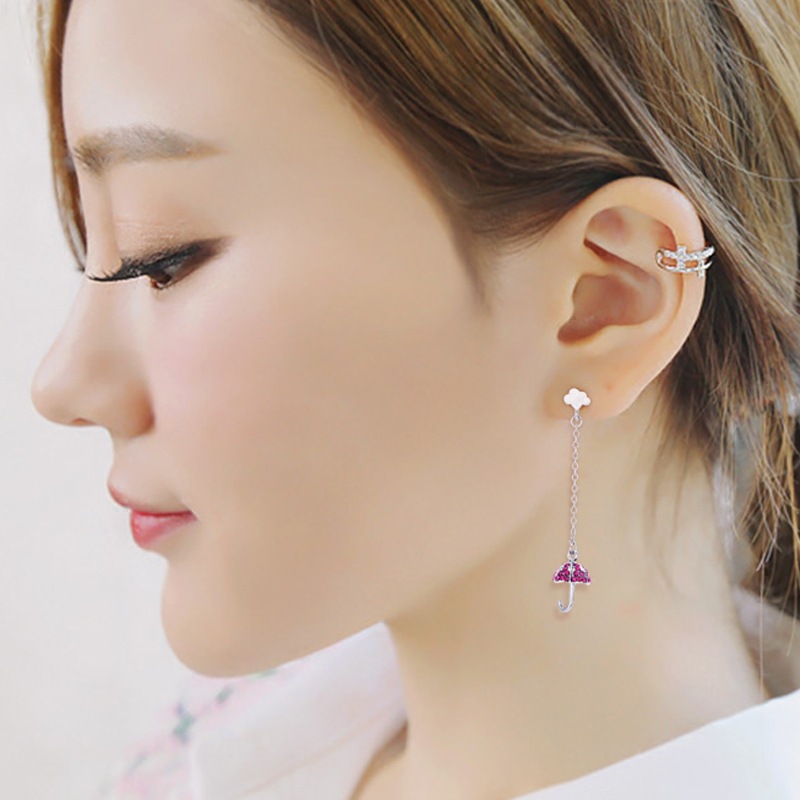 Simple earrings tassel wild long pendant