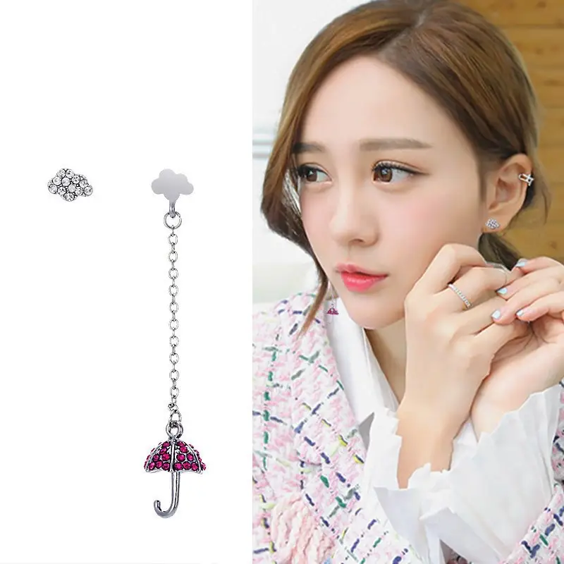 Simple earrings tassel wild long pendant
