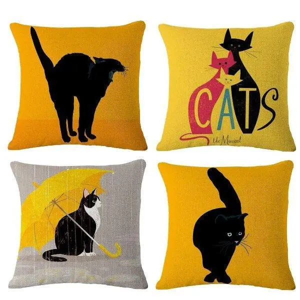 Cat animal pillow home cotton sofa cushion hug pillowcase Set 04 - Shop at LoveMi