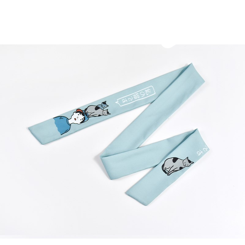 Cat wide hair band tie hair tiara Blue - Shop at LoveMi