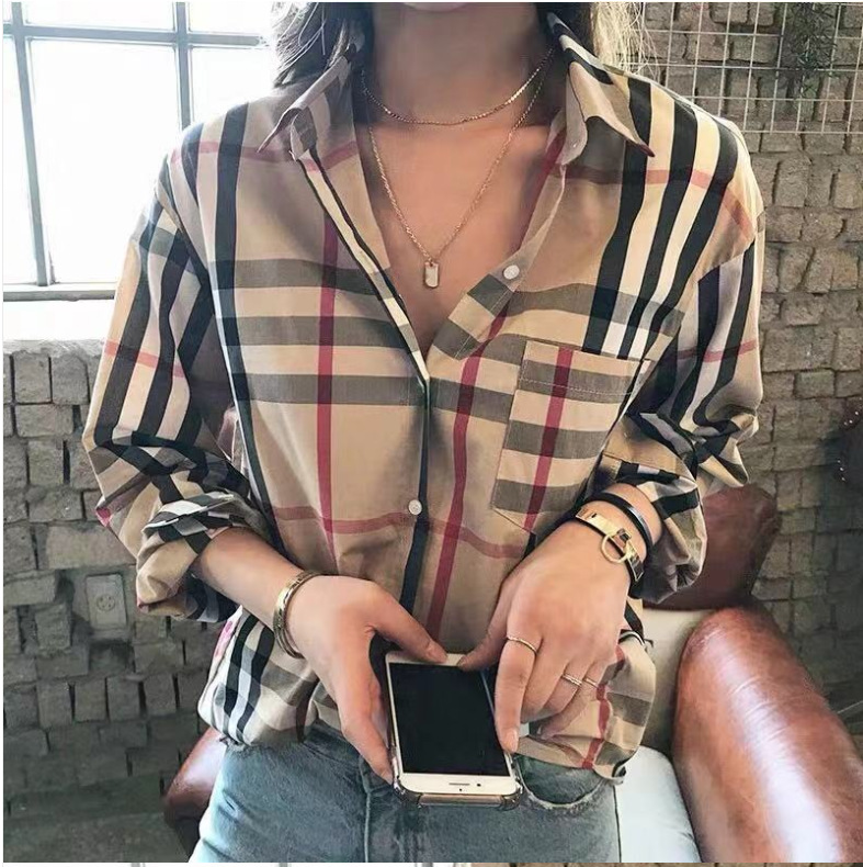 Plaid Vintage Hong Kong Long Sleeve Shirt