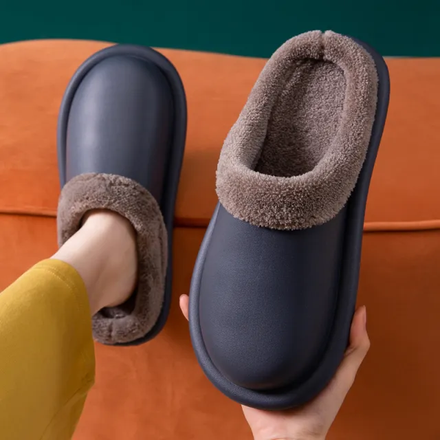 Waterproof slippers women winter home Grey - Shop at LoveMi