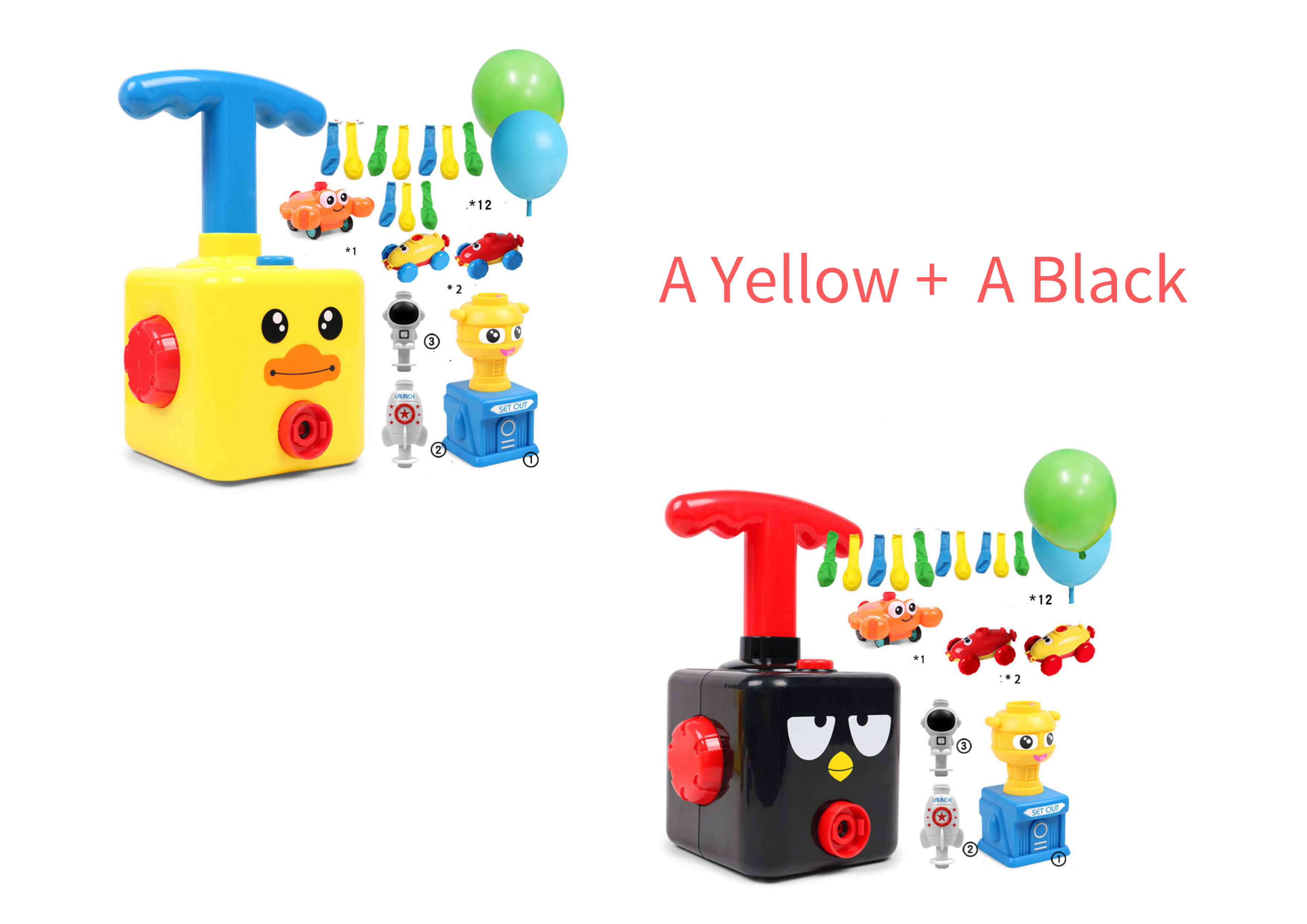 Power Balloon Launch Tower Toy Puzzle – A Yellow