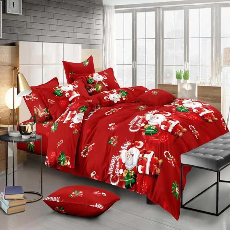 Santa bedding three-piece four-piece - Christmas No. 1