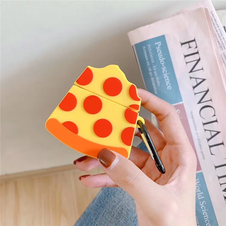 Compatible with Apple, Cartoon food headphone shell - Pizza