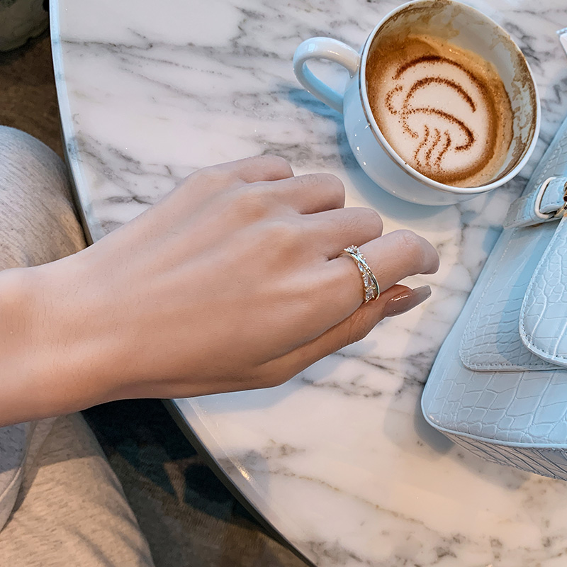 Golden Flower Zircon Ring