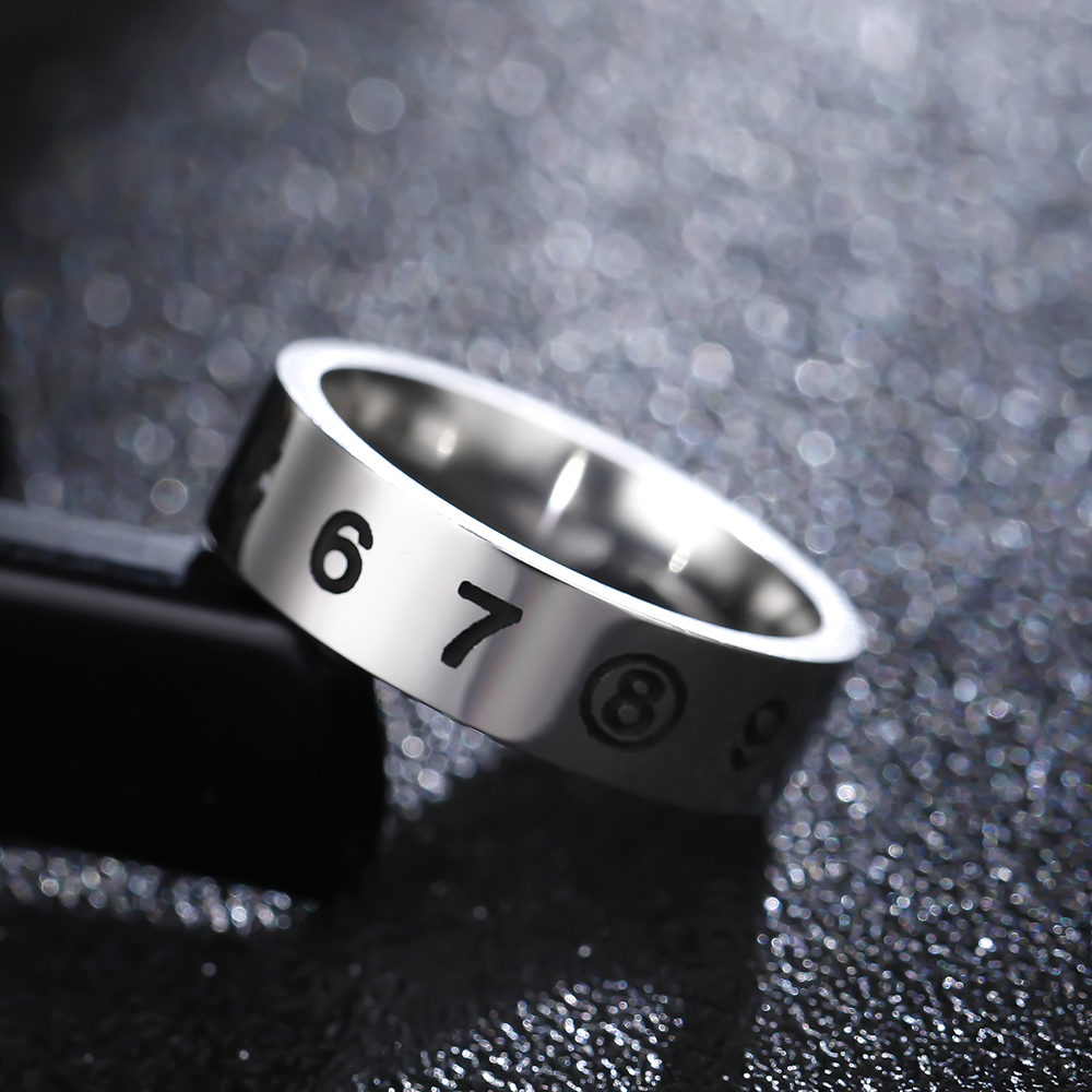 Stainless steel vintage titanium steel ring