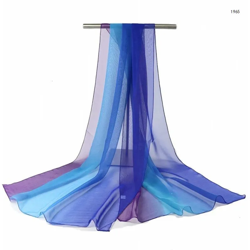 Gradient silk shawl - Blue