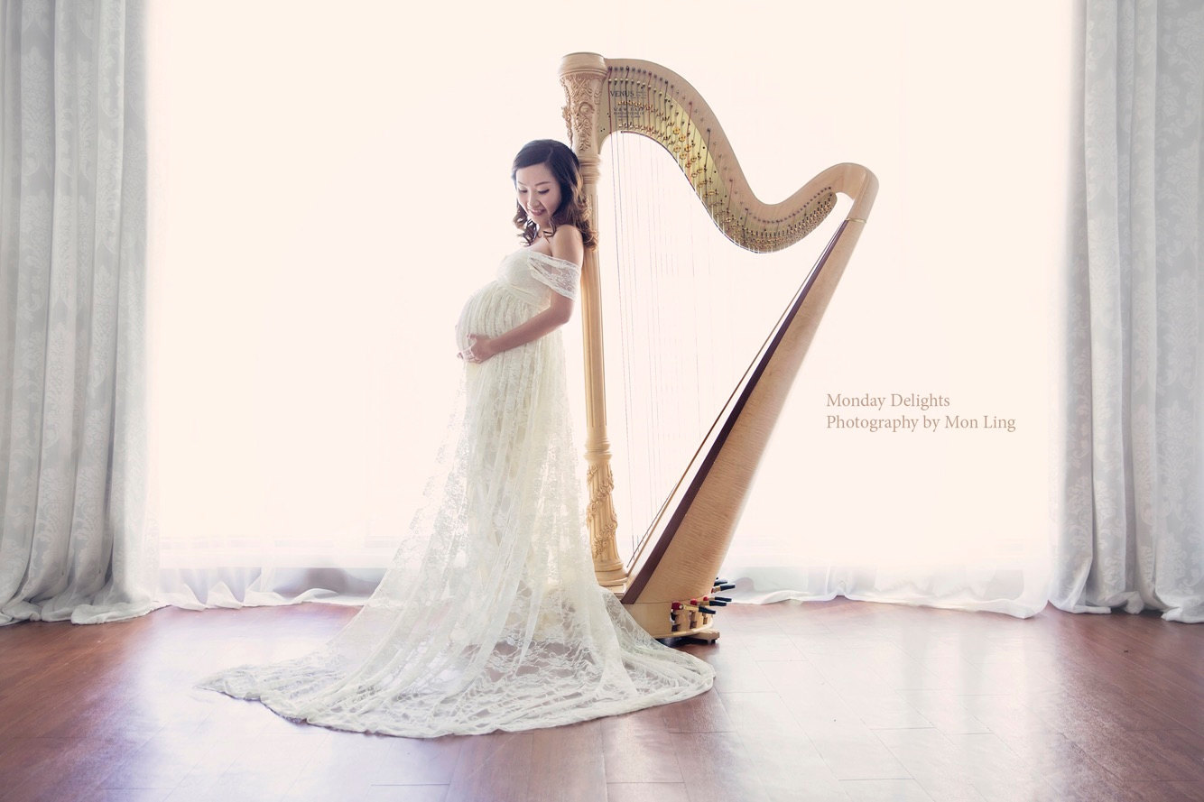 Lace pregnant women trailing short sleeves