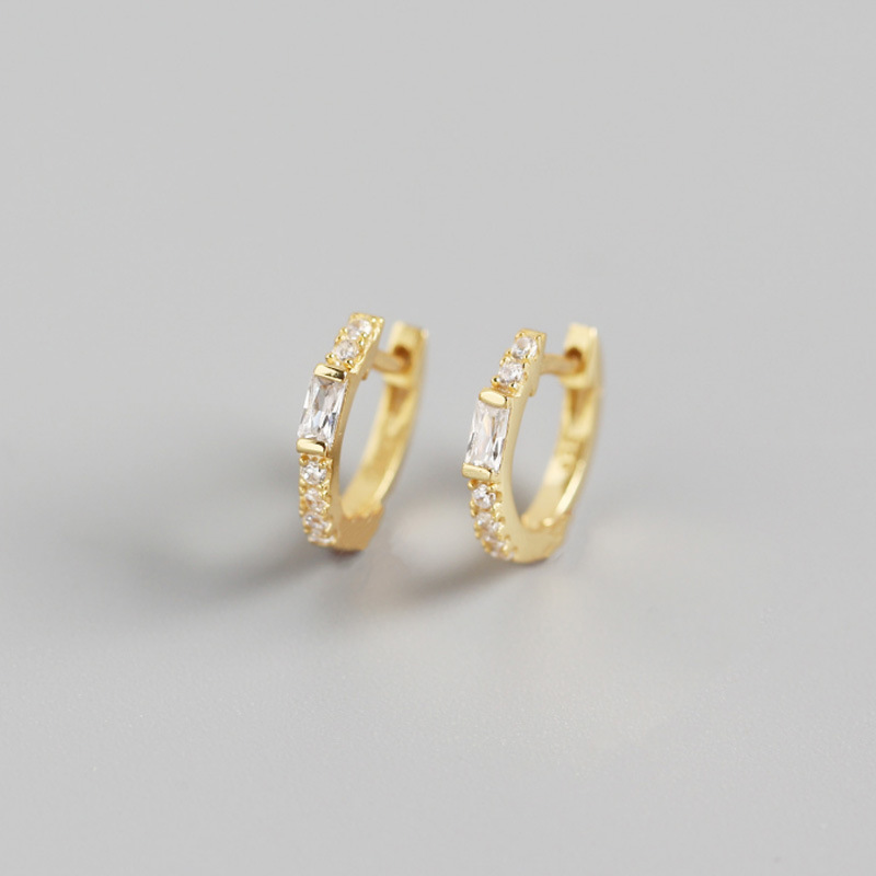 Baguette diamond earrings