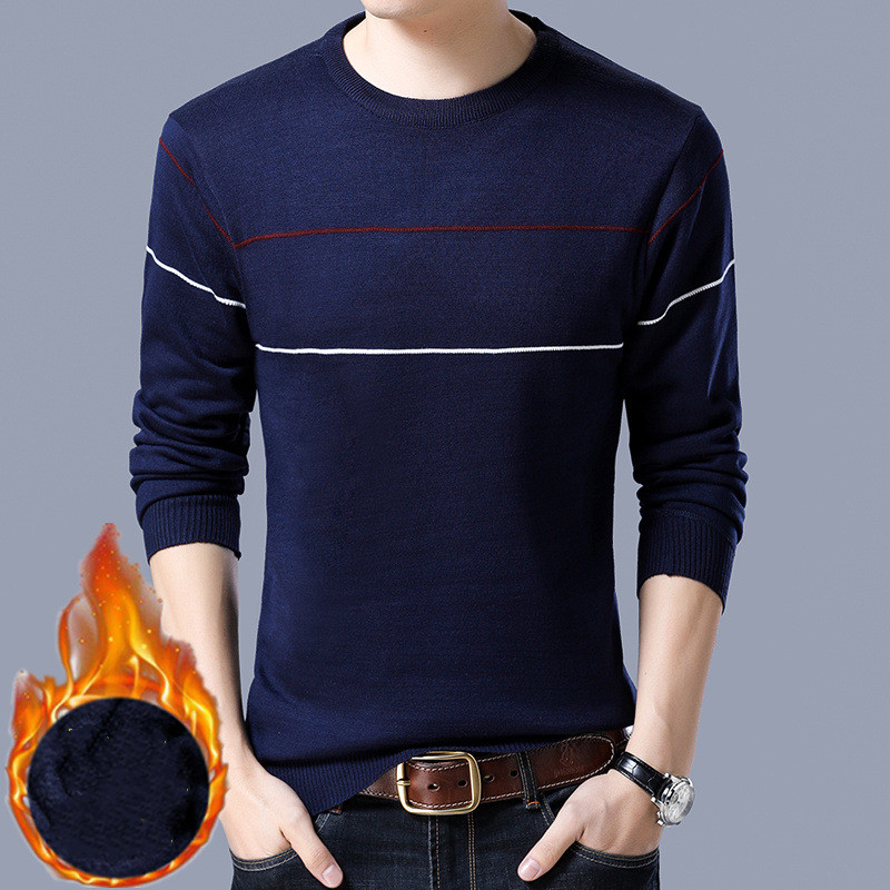 Men's long sleeve wool sweater
