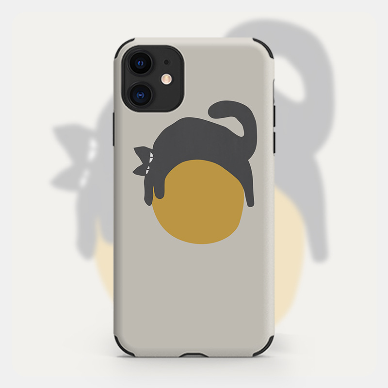 Compatible with Apple, Hand painted kitten art suitable for iPhone 12 mobile phone case