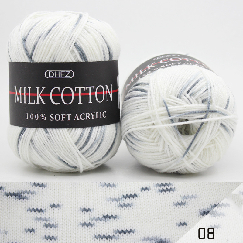 Milch Baumwolle Garn Knäuel zum Häkeln bunt 50g weich Strickgarn Knäuel - Bild 17 von 22