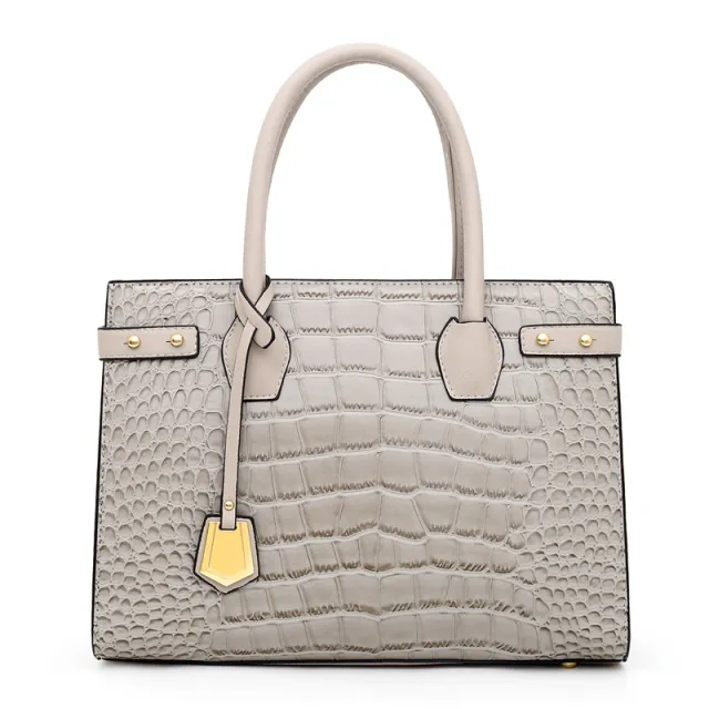 Fashion simple PU shoulder messenger bag Grey - Shop at LoveMi