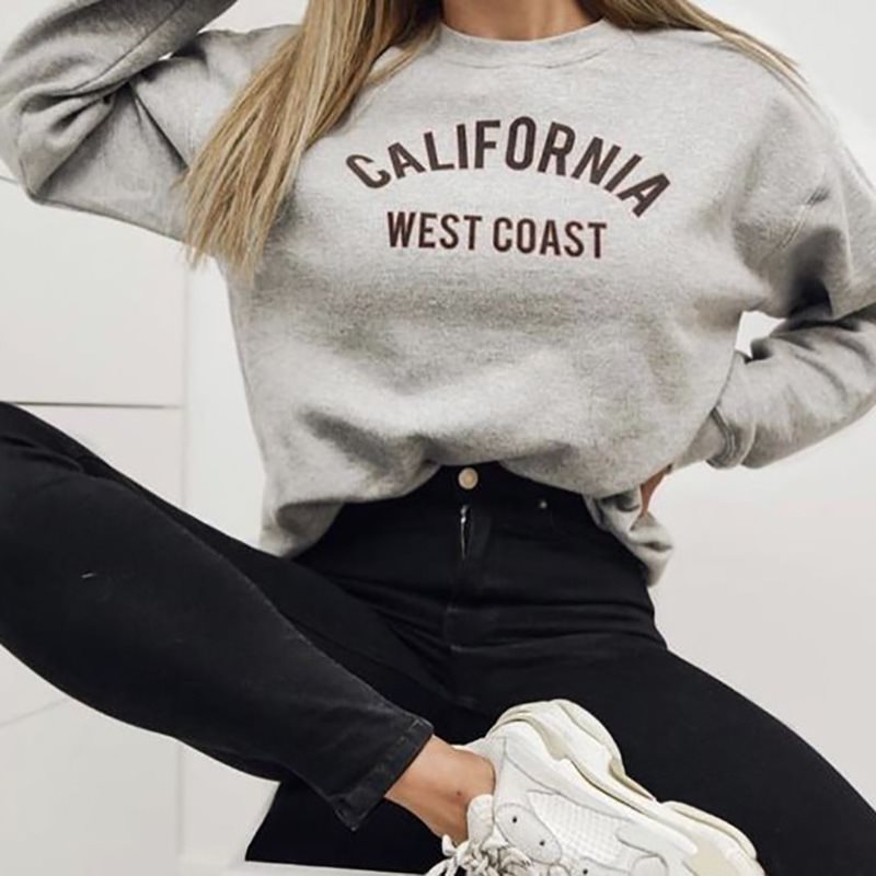 Printed fleece female fashion long-sleeved