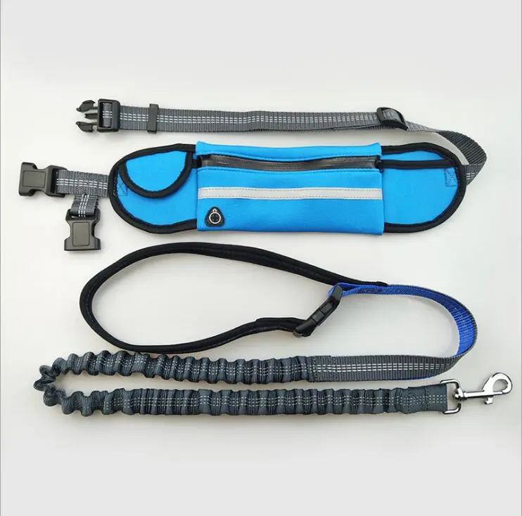 Hands-Free Dog Running Leash with Waist Pocket Adjustable Belt Shock Absorbing Bungee – image 3