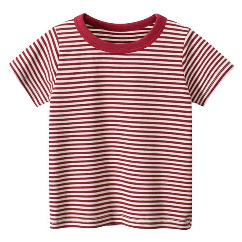 Short Sleeve Striped Round Neck T-shirt