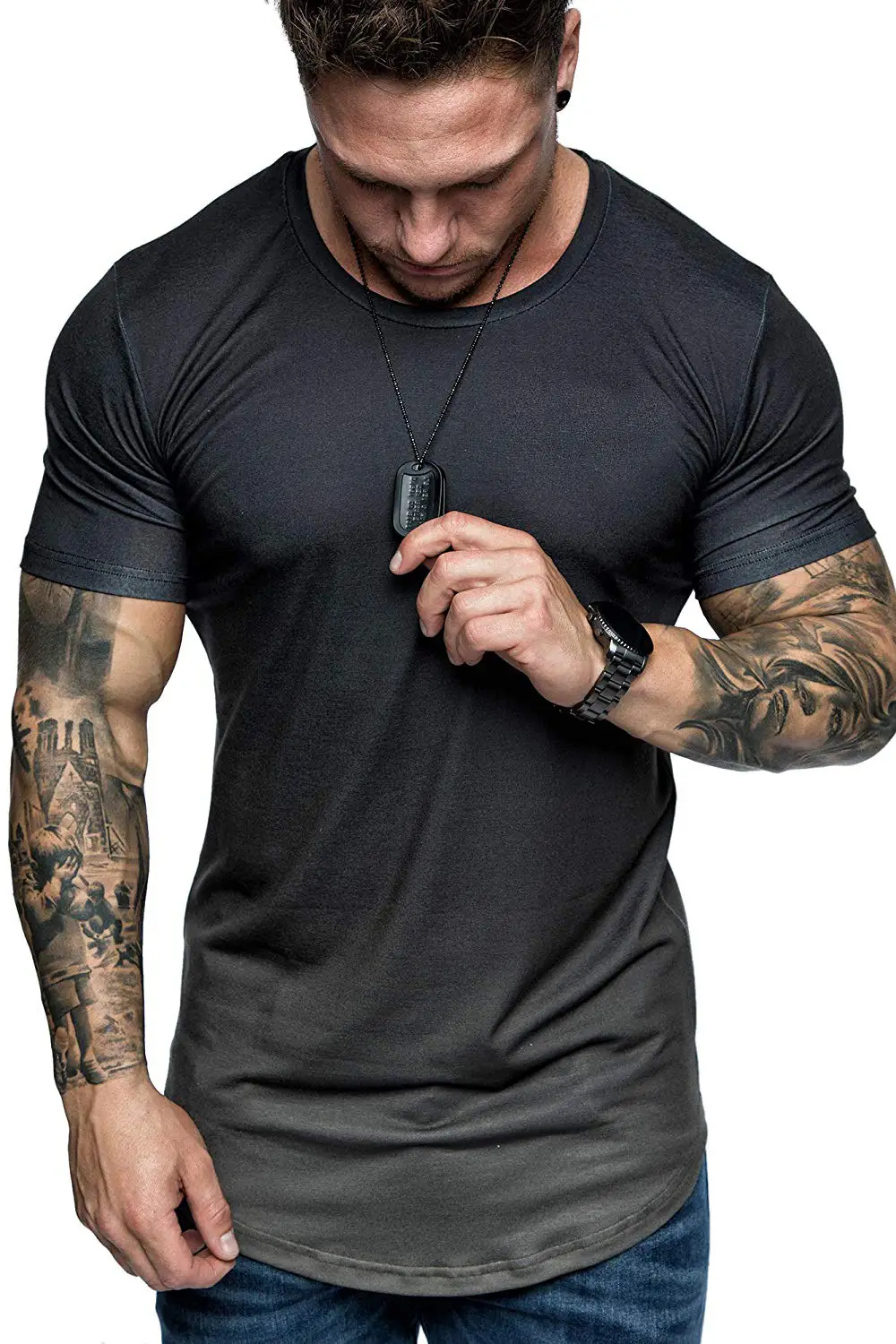 Men's tapered short sleeve T-shirt