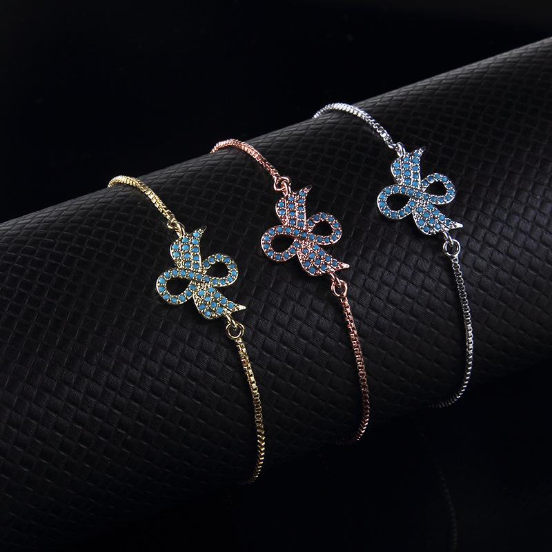 Angel wings rhinestone bracelet