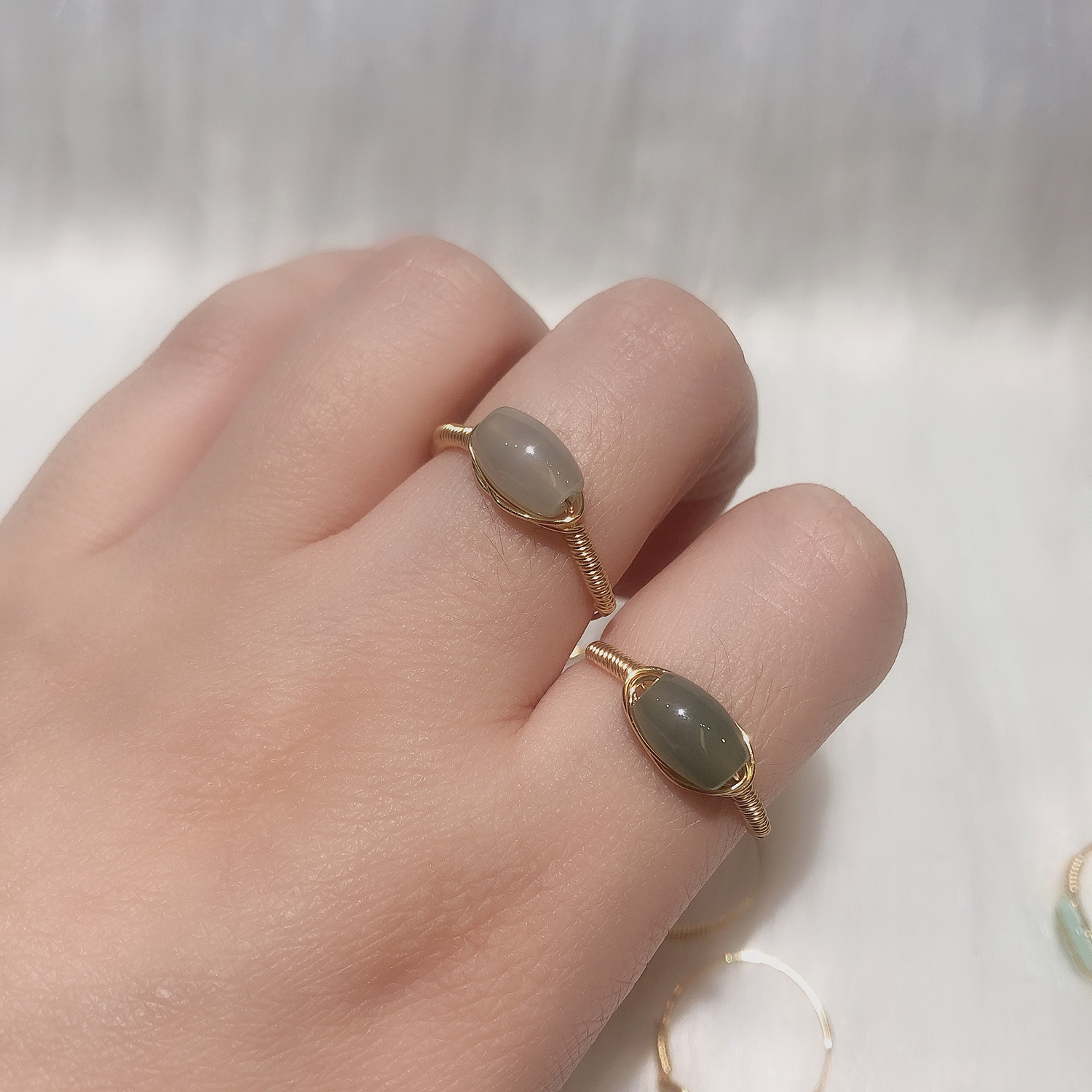 Natural jade ring