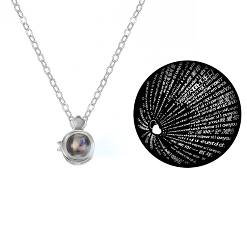 100 languages I love you projection necklace