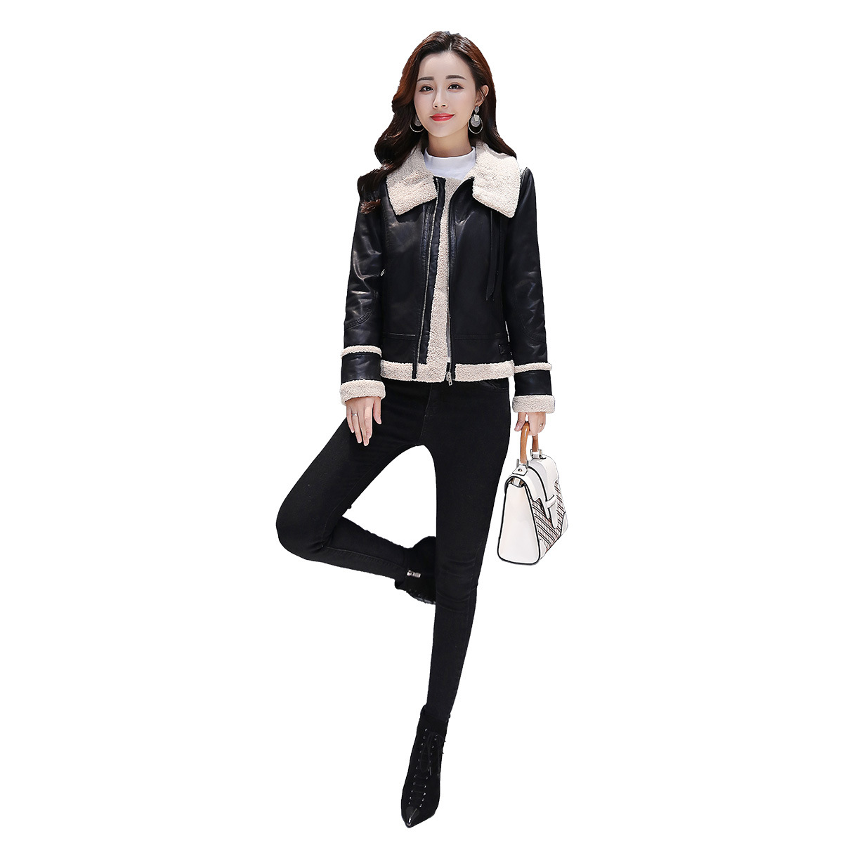 Zipper short thick long sleeves