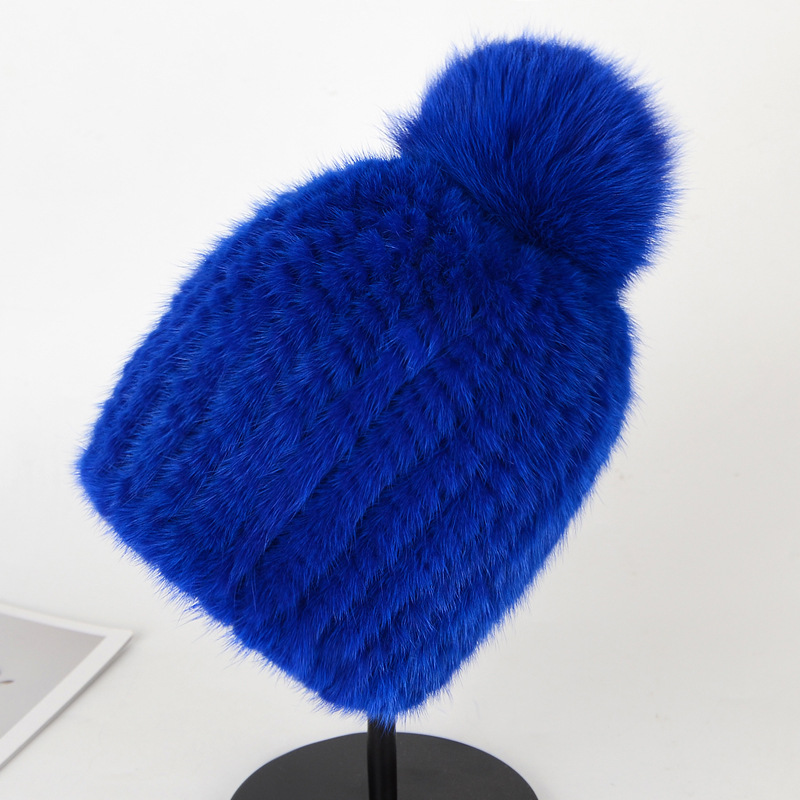 Korean mink fur and mink fur warm and thick hat