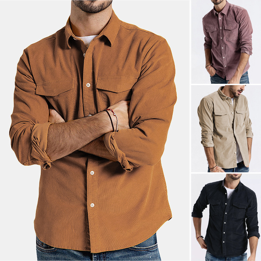 Men's corduroy long sleeves