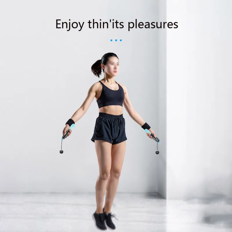 Cordless Ropes Smart Electronic Digital Wireless Skip Rope Calorie Consumption Fitness Body Building Exercise Jumping Rope