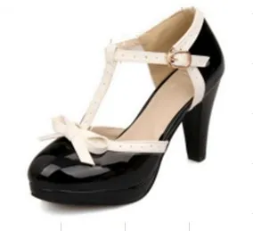 Large colour matching high heels - Black