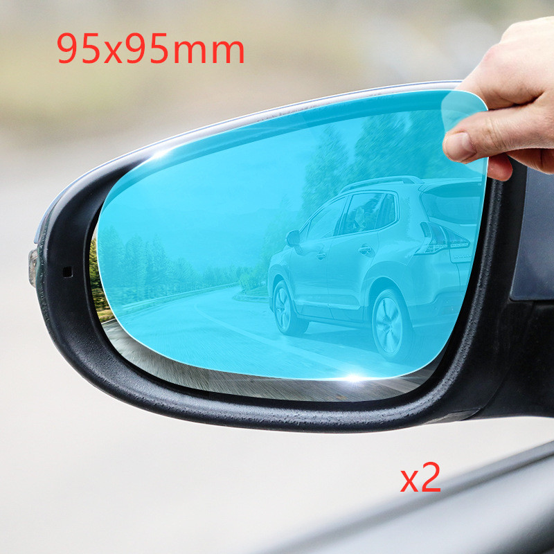 Rain proof film for automobile rearview mirror – Transparent2pc, 95×95